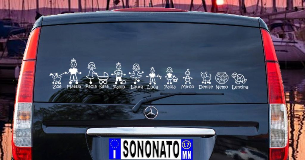 Sononato adesivi famiglia auto