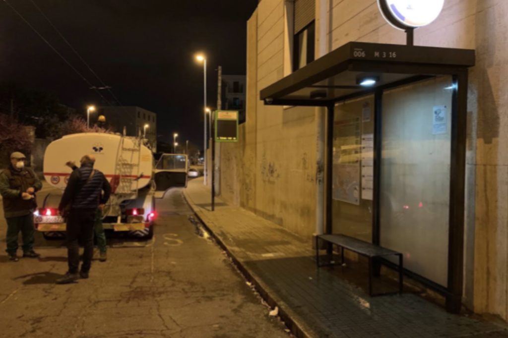 Sanificazione dell’arredo urbano a Cagliari